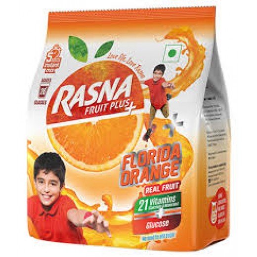 Rasna Fruit Plus - Florida Orange, 500 gm Pouch